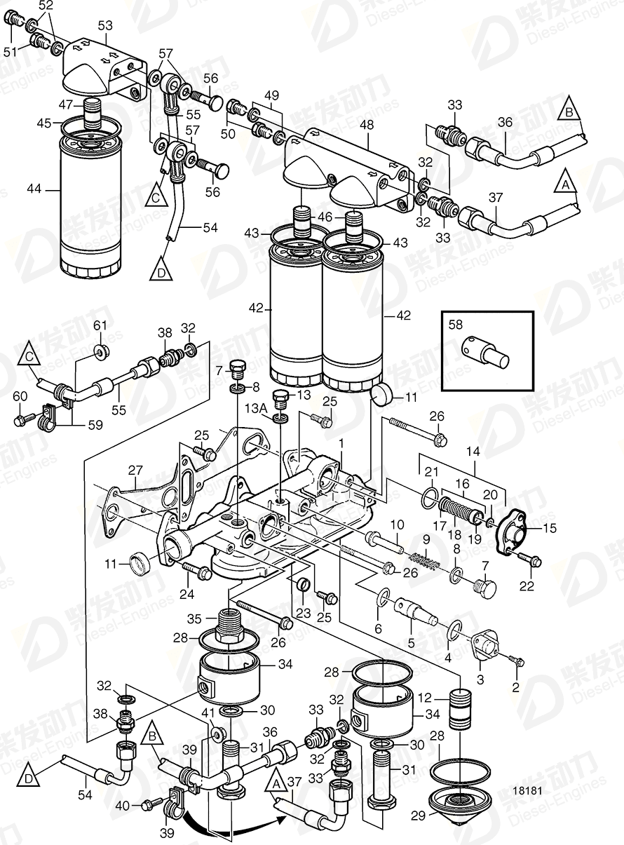 VOLVO Cover 3827459 Drawing